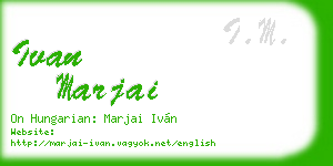 ivan marjai business card